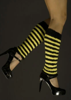 Yellow Striped Bee Leg Warmers