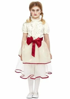 Kids Annabelle Style Scary Doll Costume