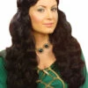 Womens Long Curly Black Medieval Princess Wig 1 Womens Long Curly Black Medieval Princess Wig -PartyPersona Store 6319M black rs