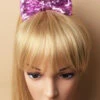 Ladies 1980s Lilac Sequin Bow Hair Clip -PartyPersona Store 6674 lilac