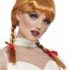 Womens Auburn Plaited Creepy Porcelain Doll Wig 2 Womens Auburn Plaited Creepy Porcelain Doll Wig -PartyPersona Store 68014 rs
