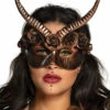 Womens Gothic Bronze Mama Legba Eye Mask -PartyPersona Store 72253 rs