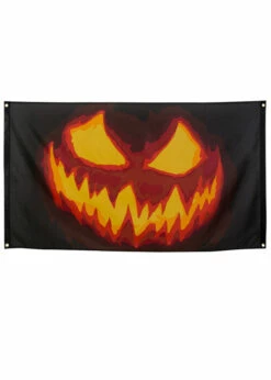 Creepy Pumpkin Halloween Party Flag Decoration