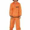 Kids Orange Prisoner Jumpsuit Convict Costume -PartyPersona Store 72928 rs
