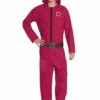 Teen Size Squid Game Jumpsuit Guard Costume -PartyPersona Store 77541 teen squid game costume