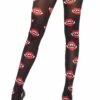 Womens Halloween Gothic Vampire Bite Tights 2 Womens Halloween Gothic Vampire Bite Tights -PartyPersona Store 7930 rs