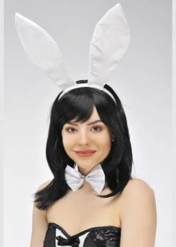 White Glitter Cute Bunny Girl Accessory Set