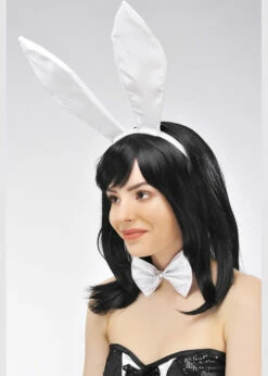 White Glitter Cute Bunny Girl Accessory Set 7 White Glitter Cute Bunny Girl Accessory Set -PartyPersona Store 8038B white glitter bunny girl kit 02