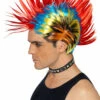 80s Punk Multi Coloured Mohawk Wig -PartyPersona Store 80s punk mohawk wig