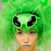 Alien Girl Antenna Green Head Boppers On Headband -PartyPersona Store 8127V green alien head boppers