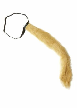 Gold Brown Fluffy Lion Animal Tail On Belt