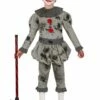 Kids Pennywise Style Scary Grey It Clown Costume -PartyPersona Store 83419 rs