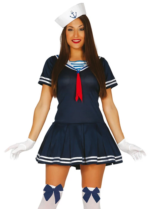 Womens Blue Sailor Girl Costume 3 Womens Blue Sailor Girl Costume