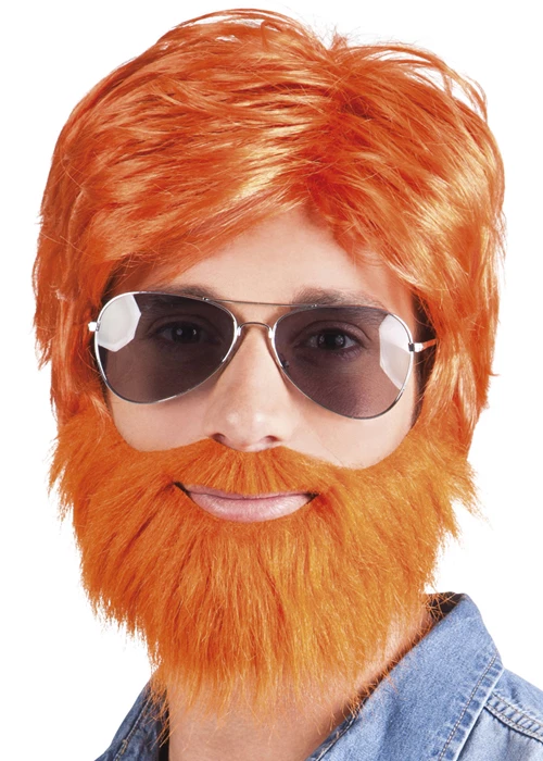 Mens Leprechaun Ginger Wig And Beard Set 3 Mens Leprechaun Ginger Wig And Beard Set