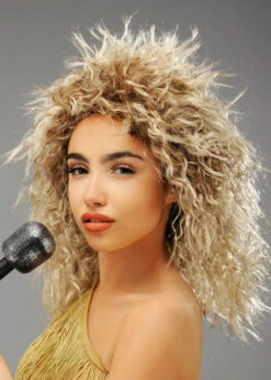 80s Deluxe Tina Turner Style Fancy Dress Wig