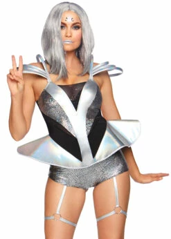 Womens Leg Avenue Silver Space Cadet Costume