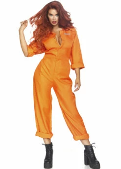 Ladies Leg Avenue Orange Prison Jumpsuit -PartyPersona Store 86858rs 02
