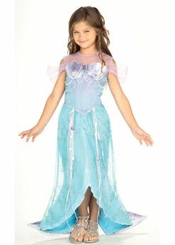 Girls Little Mermaid Style Princess Costume