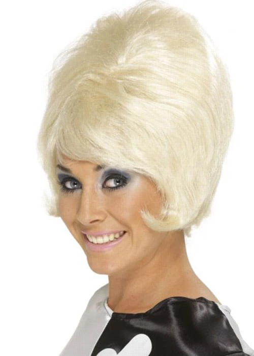 Ladies 50s Blonde Beehive Wig 3 Ladies 50s Blonde Beehive Wig