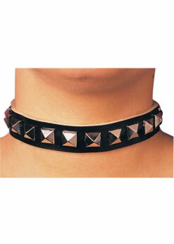 80s Gothic Punk Studded Choker Dog Collar