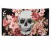 Day Of The Dead Pink Flower Skull Flag Decoration 2 Day Of The Dead Pink Flower Skull Flag Decoration -PartyPersona Store 97072 day of the dead flower skull flag