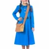 Kids Size 1940s Blue Evacuee Girl Costume -PartyPersona Store 9901690 rs