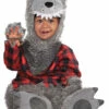 Baby Size Halloween Grey Werewolf Costume -PartyPersona Store 9902582rs