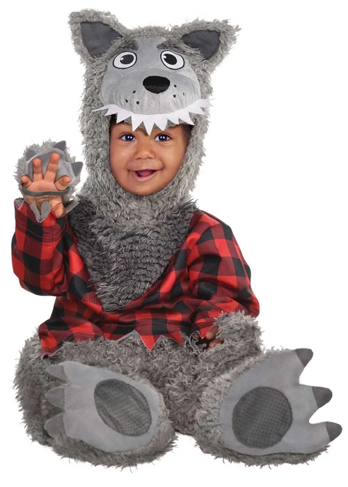 Baby Size Halloween Grey Werewolf Costume 3 Baby Size Halloween Grey Werewolf Costume