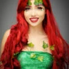 Ladies Long Red Wavy Poison Ivy Style Wig 2 Ladies Long Red Wavy Poison Ivy Style Wig -PartyPersona Store A2722 PI poison ivy red wig