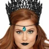 Leg Avenue Black Glitter Die Cut Crown With Jewel -PartyPersona Store A2844rs black
