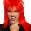 70s Glam Rock Red Rockstar Wig 1 70s Glam Rock Red Rockstar Wig -PartyPersona Store A2862 red rs