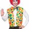 Bright Spotty Circus Clown Waistcoat And Bow Tie -PartyPersona Store AC 9042 rs