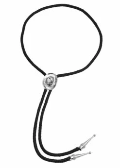 Cowboy Hat Design Western Bootlace Necktie