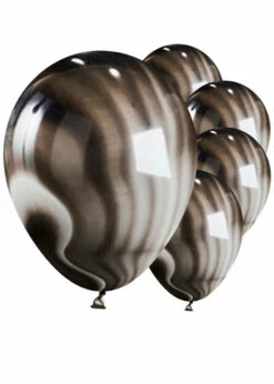 Halloween Black Marble Party Balloons Pack 5
