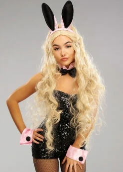 Deluxe Pink Satin Bunnygirl Set