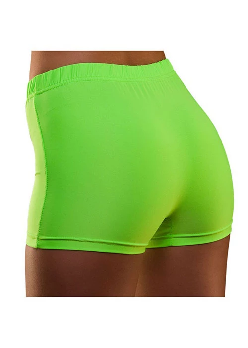 Womens 1980s Neon Green Hot Pants Shorts 3 Womens 1980s Neon Green Hot Pants Shorts