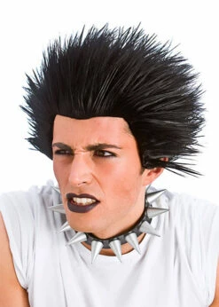 80s Punk Rock Sid Vicious Style Black Spiky Wig