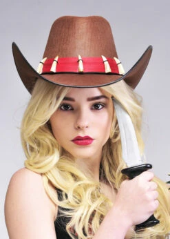 Australian Brown Crocodile Hunter Hat -PartyPersona Store H36 369 brown crocodile hunter hat 02