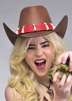 Australian Brown Crocodile Hunter Hat -PartyPersona Store H36 369 brown crocodile hunter hat 03