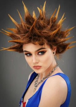 80s Punk Blonde Spiked Rocker Wig