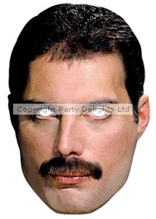 Freddie Mercury Card Face Mask 3 Freddie Mercury Card Face Mask