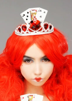 Queen Of Hearts Style Fancy Dress Playing Card Tiara -PartyPersona Store ST837 playing card tiara 02
