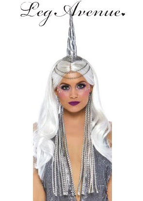 Leg Avenue Silver Celestial Unicorn Headband 3 Leg Avenue Silver Celestial Unicorn Headband