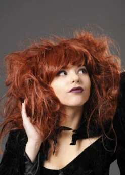 Womens Halloween Auburn Backcombed Zombie Wig -PartyPersona Store auburn gothic zombie wig 42552 01