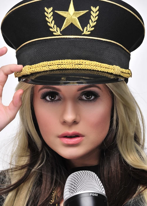 Beyonce Style Deluxe Black Military Hat 4 Beyonce Style Deluxe Black Military Hat - Image 2