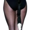 Black Fluffy Fancy Dress Cat Tail -PartyPersona Store black and white cat tail