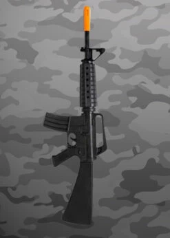 Army Prop Black Plastic M16 Machine Gun