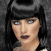 Ladies Black Gothic Blunt Bob Wig 1 Ladies Black Gothic Blunt Bob Wig -PartyPersona Store black gothic blunt bob wig