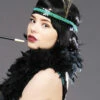Ladies Deluxe 20s Black Bob Mia Wig -PartyPersona Store black mia 1920s charleston wig