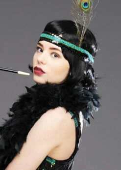 Ladies Deluxe 20s Black Bob Mia Wig